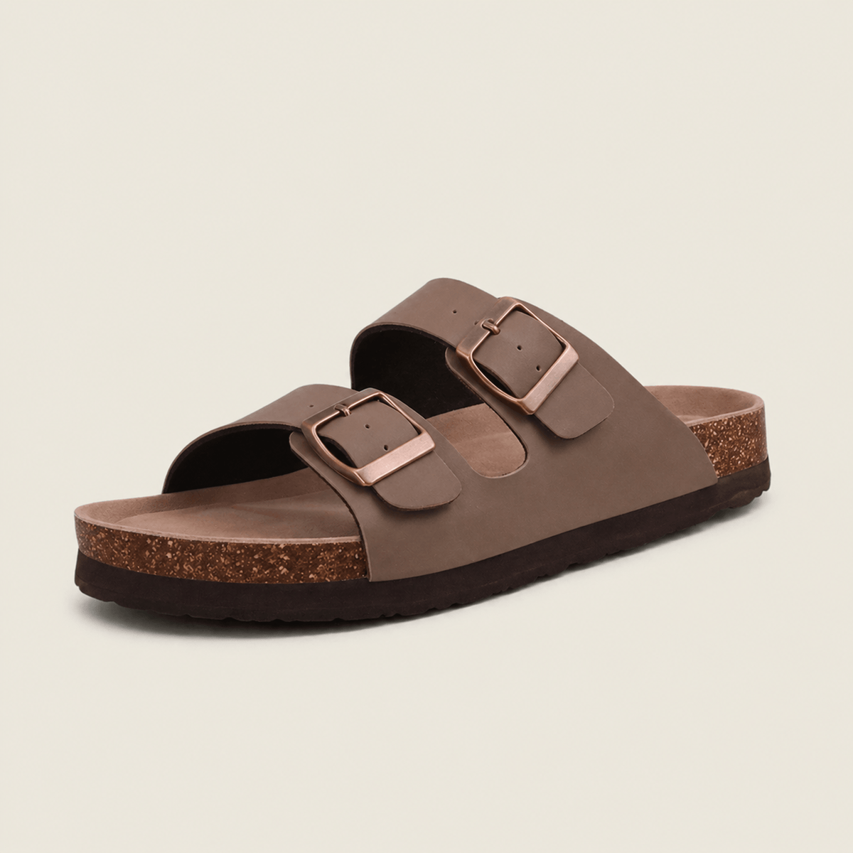 The Cork Sandal in Brown