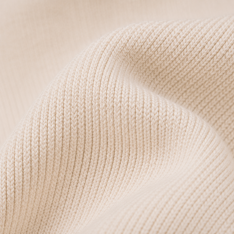 Close-up of the soft rib knit