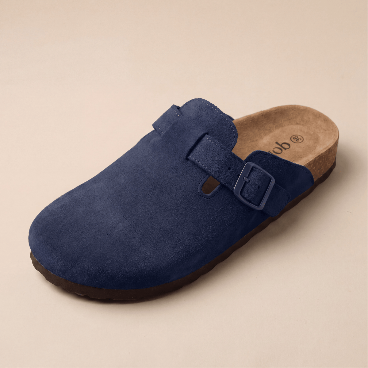 The Classic Suede Clog in Navy